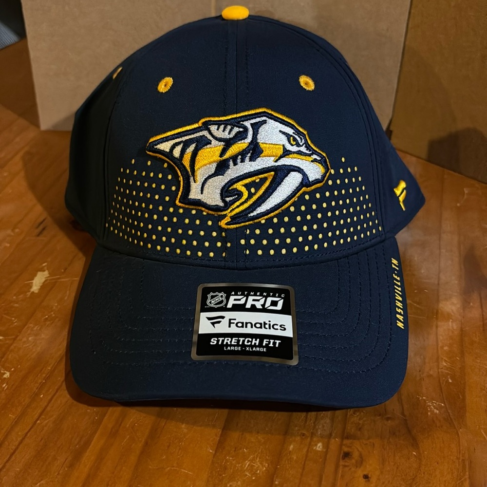 Nashville predators, fanatics hat, stretch, fit large, extra large